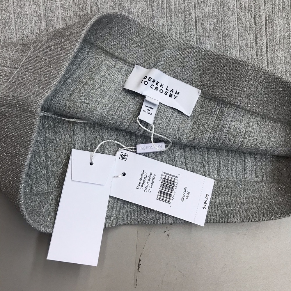 NWT,Derek Lam 10 Crosby Rasia Rib Knit Pant,grey - Picture 10 of 16